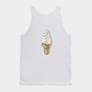 Vanilla Soft Serve Ice Cream Cone Tank Top